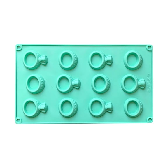 EYNMVR 12 Cavity Diamond Ring Silicone Candy Molds for Candy Chocolate Cake Topper