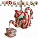 thumbnail image 4 of Ornamento de Té Vintage, Taza de Té Festiva, Jarrón de Té con Efecto de Vertido, Accesorio de Navidad, ideal para Amantes del Té, Material de Cerámica, para Salón, con Estilo Retro, Ornamento de, 4 of 7