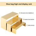 thumbnail image 3 of HEYLEAYAR 3Pack Shoe Display Stand Set, 3 Size Purse Display Stand, Perfume Display Stand Stainless Steel Display Risers Countertop Risers for Showcase Home Boutique Retail Store, Titanium Gold, 3 of 6