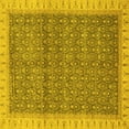 thumbnail image 1 of Ahgly Company Indoor Square Abstract Yellow Modern Area Rugs, 8' Square, 1 of 4