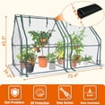 thumbnail image 6 of Gardzen Mini Greenhouse with Garden Netting Cover, Mesh Plant Protector for Plants 71.7”(L) x36.2”(W) x42.5”(H), 6 of 6
