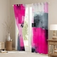 thumbnail image 3 of Manfei Adult Pink Watercoor Black Out Curtains, Abstract Ombre Curtains Pack of 2 (42x63 Each), Fashion Oil Printing Bedroom Curtains, Window Curtains Bedroom Decor, 3 of 6