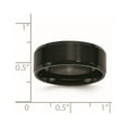 thumbnail image 6 of Chisel Stainless Steel Polished Brushed Center Black IP-plated 8mm Beveled Edge Band, 6 of 7