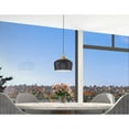 thumbnail image 3 of 52057LEDDLP-BL/WGN Access Lighting Blend - 1 Light Pendant In Contemporary Style-9 Inches Tall and 12 Inches Wide-Black with Wood Grain Finish, 3 of 12