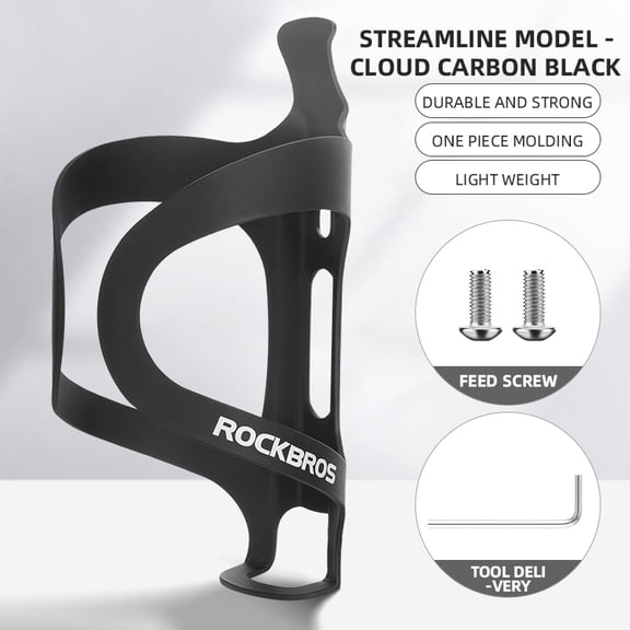 ROCKBROS Bike Water Bottle Cage Lightweight Aluminum Alloy Holder Secure Hold for MTB Road