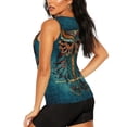 thumbnail image 3 of Easygdp Hibou Bleu pour Débardeur d'Entraînement pour Femmes, Haut de Course, Chandail de Randonnée, Séchage Rapide pour la Course, le Yoga, la Randonnée - Grand, 3 of 7
