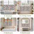 thumbnail image 6 of Boho Floral Tier Curtains, Blue Red Flower Vintage Petals Branch Leaf Light Filtering Kitchen Curtains, 2Pcs Rod Pocket Half Window Treatments Panels for Sink Cafe Cabinet Camper 27.5x36 Inches, 6 of 9