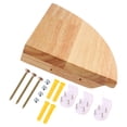 thumbnail image 4 of 1 Set of Wood Corner Shelf Wall Mounted Bedroom Corner Storage Rack Corner Shower Shelf, 4 of 7
