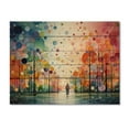 thumbnail image 3 of Designart "Bicycle Geometric Pedals Painting I" Transportation Print on Natural Pine Wood, 3 of 5