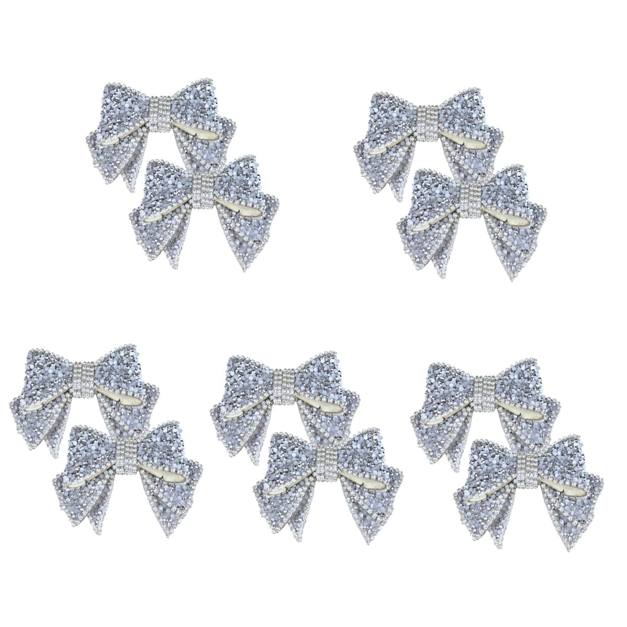 WORGEOUS 10 Pcs Rhinestone Shoe Charms with Bowknot Design, Decorative Accessories for Women’s Shoes