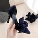 thumbnail image 2 of Sandalias de tacón alto con punta de cuero estampada estilo británico, sencillas y elegantes, con lazo y elegantes zapatos de mujer, 2 of 5