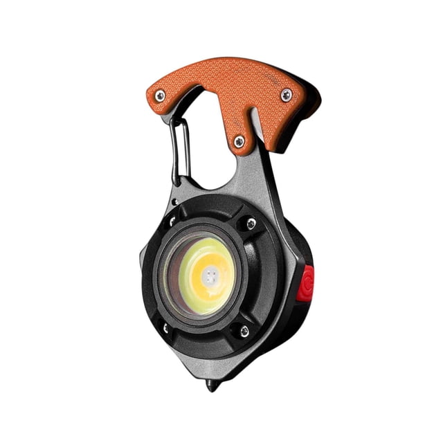 Portable COB Keychain Flashlight Torch Magnet Hook Screwdriver COB Waterproof for Walking Indoor Fishing orange