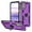 Purple, variant on TJS Phone Case for Motorola Moto G Stylus 5G (2022), with [Tempered Glass Screen Protector] Impact Resistant Metal Ring Magnetic Support Kickstand Drop Protector Cover (Red)