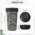 thumbnail image 3 of Fotbe Bicycles Parts Printed Insulated Travel Coffee Mug Spill Proof Leak Proof Stainless Steel Coffee Tumbler Reusable Coffee Cups with Lids Thermos, 3 of 8