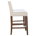 thumbnail image 5 of Orion Modern Solid Wood Beige Fabric Upholstered Comfy Counter Chair, 5 of 6