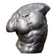 thumbnail image 4 of Estatua de torso masculino, figura escultórica, adorno de mesa para sala de estar. Oxidación, 4 of 8
