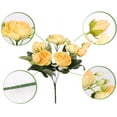 thumbnail image 4 of ZOELNIC 3PACK Artificial Flowers Silk Peony Rose Real Touch Fake Flowers Single Stem with 5 Heads Vintage Bouquet for Home Wedding Party Decoration Orange, 4 of 8