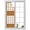 Beige, variant on Window Privacy Film Dark Brown Wood Screen Stained Glass Window Film Decorative Sun Block Window Cover Farmhouse Country Wood Frame Window Clings Static Adhesive Sticker for Bathroom 19.6"x39.3"