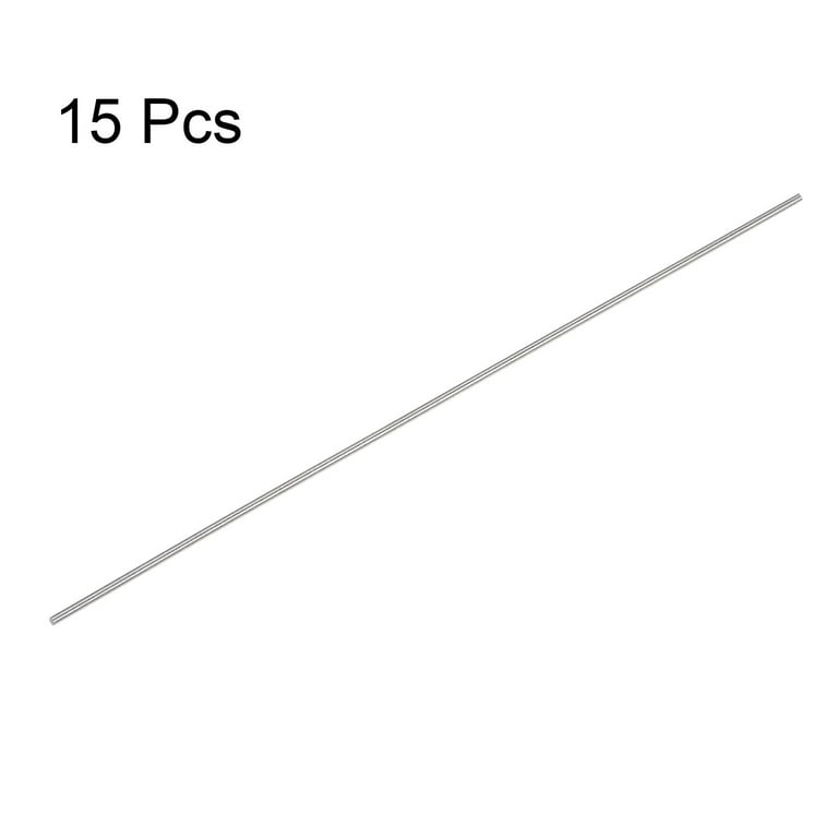 15Pcs Stainless Steel Round Rods - 100mm X 2.5mm, Silver, For DIY Models, Craft, RC Cars