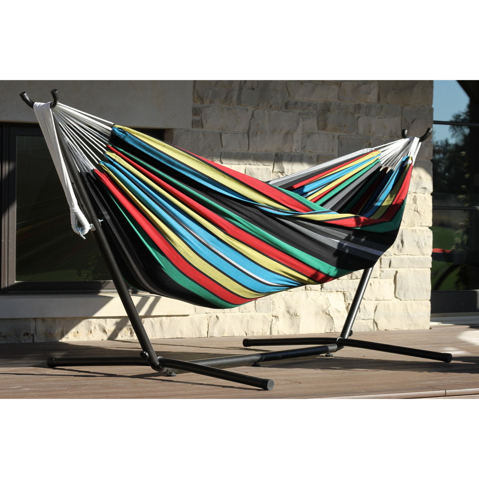 Vivere's Combo, Double Rio Night Hammock with Stand (9') by Vivere Hammocks