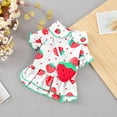 thumbnail image 6 of Pet Clothes Comfortable Lovely Protect Skin Strawberry Print Accessories Cute Girl Dog Clothes for Outdoor, 6 of 8