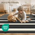 thumbnail image 4 of ODIKA Layering Transitional Banded Contrasting Stripes Stripe Striped for Playroom, Bedroom, Reading Nook, Pet Friendly & Kids Safe Play, 4 of 7