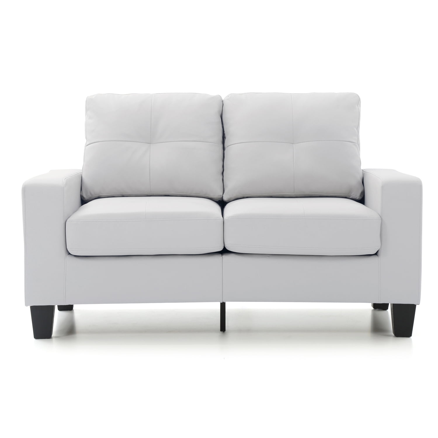 Glory Furniture Newbury Faux Leather Modular Loveseat in White