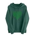 thumbnail image 5 of Chandails à Capuchon pour Femmes de la Saint-Patrick 2026 à Manches Longues avec Graphique de Trèfle et Poches, 5 of 5