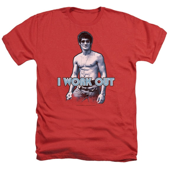 Bruce Lee - Lee Works Out - Heather Short Sleeve Shirt - Medium