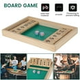 thumbnail image 3 of ND Shut The Box Dice Game Wooden 4 Player Pub Board Games Number Drinking Board Game Classic Dice Board Toy Family Traditional Math Strategy Tabletop Board Game (GREEN), 3 of 11
