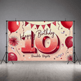 thumbnail image 5 of Happy Birthday 10th Anniversary Backdrop Banner Party Supplies Photography Props Double Digits Birthday Decoration Balloon Decor Background Party Decors, 5 of 7