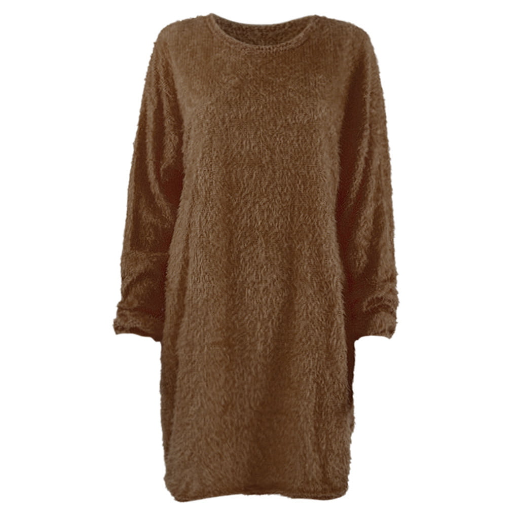 Women Dress,Evansamp Winter Sweater Knit Turtleneck Warm Long Sleeve Pocket Mini Sweater Dress