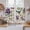 Multicolor, variant on Farmhouse Flowers Kitchen Curtains 45 Inch Length, Country Spring Floral Branches Birds Tiers Curtains for Bathroom Bedroom Cafe, Light Filtering Small Window Treatment Drapes 2 Panels 42"Wx45"L