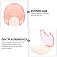 thumbnail image 2 of 3pcs Retainer Case Portable Denture Case Aligner Case False Teeth Storage Box with Brush For Travel, 2 of 5