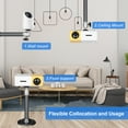 thumbnail image 3 of Mini Ceiling Projector Mount - for Projectors DVR Cameras - Angle Adjustable Projection - Length 180mm / 7.0in, Silver / Black, 3 of 8