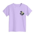 thumbnail image 6 of Gubotare Girl Shirts Girls' Shirts Short Sleeve Shirts Girls' T Shirts Soft Basic Tees Kids' T Shirts Summer Top T Shirt (Light Purple,Size 5-6 Years), 6 of 6