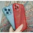 thumbnail image 4 of Compatible with iPhone 12 Pro Case Glitter Luxury Cute Clear Flexible Plating Cover Camera Protection Shockproof Phone Case for Women Girl Men Design for iPhone 12 Pro 6.1'' Red, 4 of 13