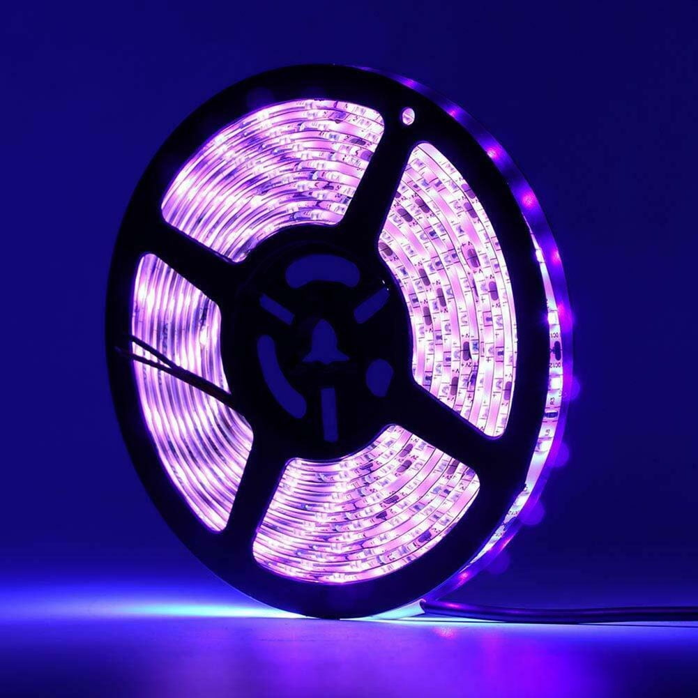 33Ft/10M 24W LED UV Black Light Strip Kit, 600 Units UV Lamp Beads