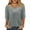 Gray, variant on AherBiu Summer Tops for Women 1/2 Sleeve V Neck Ruched Casual Loose Shirt Stretch Comfy Blouse