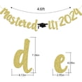 thumbnail image 2 of Mastered It 2024 Banner, Graduation Sign, Class of 2024 Congrats Grad Party Decorations Congratulations Assembled Photo Backdrop Supplies (Gold Glitter), 2 of 7