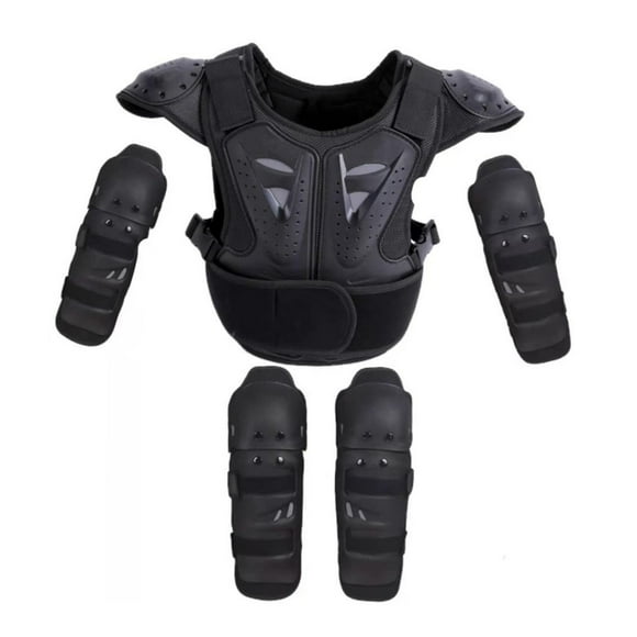 Armadura de motocicleta para niños, equipo de protección corporal completo, rodilleras y coderas. M