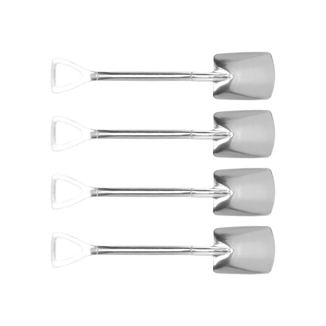 Stainless Steel Cute Shovel Spoon, Ice Cream Spoon Multipurpose For Home 4 Quadrate Shovel