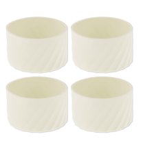 Unique Bargains 4 Pcs Portable Fit For 40oz Anti-Fall Round Water Bottle Boot for Home Beige