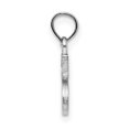 thumbnail image 2 of Diamond2Deal 14K Pendentif Initiale Lettre S en Or Blanc pour Femmes, 2 of 6
