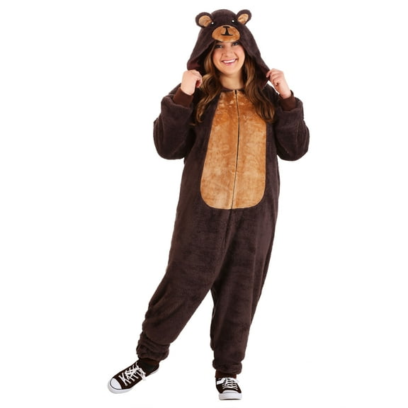 Brown Bear Plus Size Jumpsuit Costume