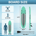 thumbnail image 3 of TLSUNNY 11ft Inflatable Stand Up Paddle Board, 5.9" Thick All-Around Board with Premium SUP Accessories for Travel, 3 of 9