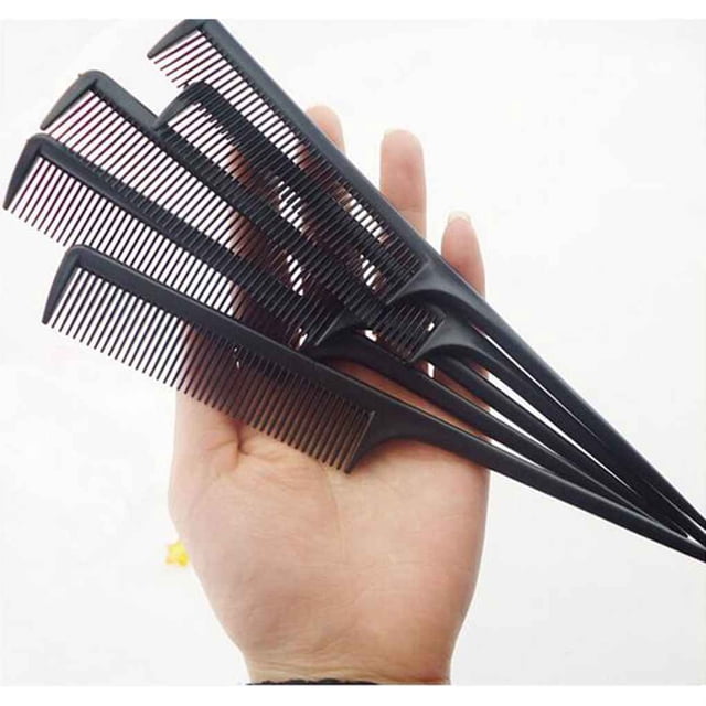 1 Ensemble Peigne à Cheveux Belle Brosse de Salon Style Non-Résistance Peignage Dent Circulaire Résistant à l'Usure Cheveux Fins Pics Design Unique Noir 1pcs