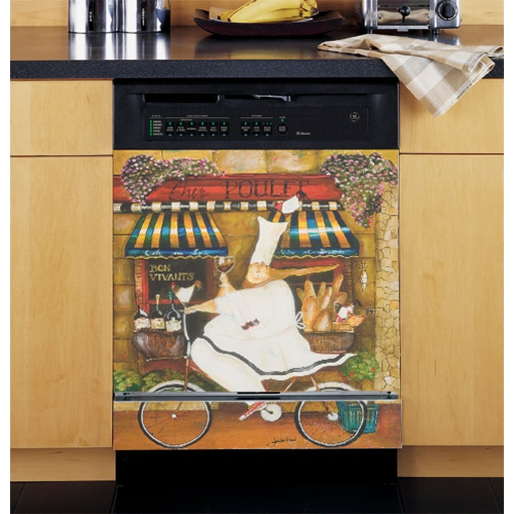Appliance Art ChefThemed Folk Dishwasher Covers Kitchen Cooking Painted Decoration