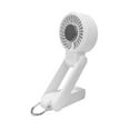 thumbnail image 4 of Ventilador eléctrico personal pequeño, portátil, colgante, recargable, de 5 W, práctico ventilador de escritorio Blanco, 4 of 9
