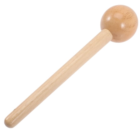 WHAMVOX 1Set Wooden Mallet for Shaping Baseball Gloves Round Ball Head Long Handle One-piece Design 12.2x2.8x2.8in